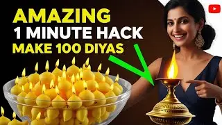 नवरात्रि पर बनाओ Ghee Cotton Wicks  ✨ 1 ट्रिक से बनाइए घर पर Market जैसे Diye 🪔 Ghee Cotton Wicks 