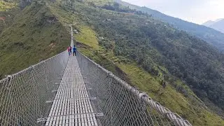 Long Suspension Bridge at Duhun, Darchula, Nepal | Hikila Viral Bridge #VlogWithJanak