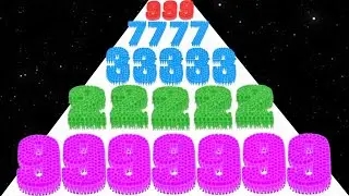Crowd Number 3D vs Stack Colors - Level Up Number (NOOB vs PRO vs HACKER) All Max Level