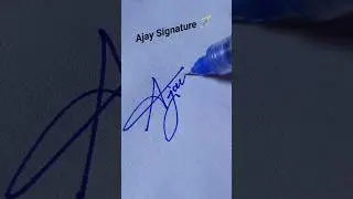 How to make a sign letter A #Ajay signature style video #calligraphy signature style name A