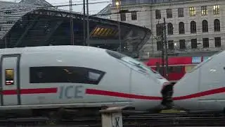 Doppeltraktion ICE 912 nach Dortmund Hbf mit ICE 224 nach Amsterdam Centraal Ausfahrt München Hbf