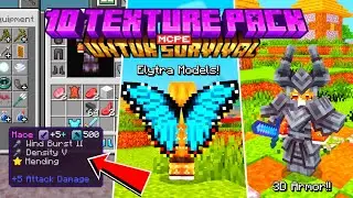 10 Texture Pack MCPE 1.21+ Untuk Survival Terbaik Ringan #minecraft #texturepack #mcpe