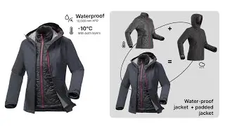 Decathlon Forclaz Women 3-in-1 Waterproof Winter Hiking Jacket SH500 Review | -10&deg;C trekking gear