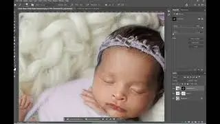 Newborn photography Editing. Newborn Composite image in photoshop. No sound.