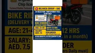 Bike Rider Job in UAE 🇦🇪 | 12 Hrs Duty | AED 7.5/Order | Belhasa Group Hiring Now