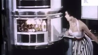 1950s Housewife in Futuristic Kitchen of Tomorrow