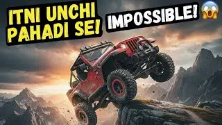 Itni unchi pahadi se Jeep niche utari! 😱🔥#offroadgames 