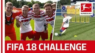 M&uuml;ller Fail and Holtby Laughter - EA SPORTS FIFA 18 Bundesliga Free Kick Challenge - Hamburger SV