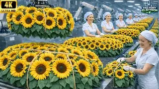 Inside the Largest High-Tech Sunflower Factory: How Sunflowers Are Processed (Full Process)
