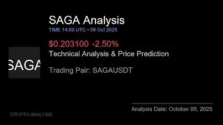 SAGA (SAGAUSDT) Technical Analysis - Price Prediction & Buy or Sell October 08, 2025