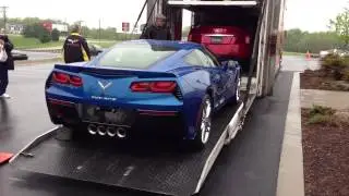 The 2014 C7 Corvette Stingrays Leave the National Corvette Museum