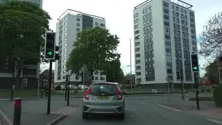 Driving On College Street, Deansway, Bridge Street, New Road & Tybridge Street, Worcester, England