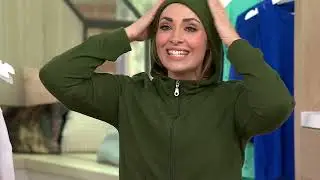 Sport Savvy Textured Terry Zip Front Mock Neck Jacket on QVC