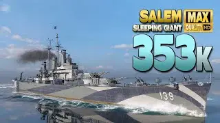 Cruiser Salem: +350k damage on map Sleeping Giant - World of Warships