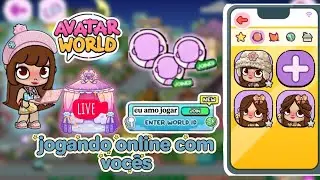 Dublagens de avatar word🥰 est&aacute; ao vivo! Jogando Avatar world 🥰 ONLINE COM VCS ✨⭐