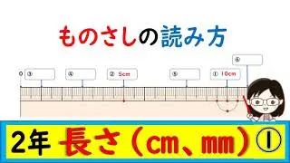 【2年算数】長さ① ものさしの読み方（ cm、mm）