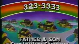 Father & Son Construction Company  - And -  Commercial -  Animated Cartoon (1989)