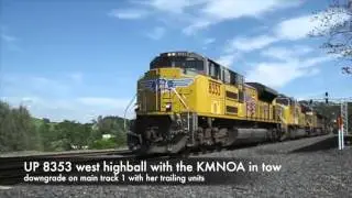 Chasing a Union Pacific double-stack train - 3 April 2016