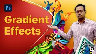 Photoshop Gradient Tool Uses | Gradient Backgrounds (Hindi / Urdu)