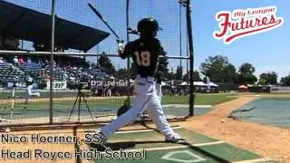 NICO HOERNER, SS, HEAD ROYCE HIGH SCHOOL CLASS OF 2015, SWING MECHANICS AT  200 FPS