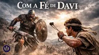 Com a Fé de Davi | Hino Gospel Poderoso Sobre Coragem Contra os Gigantes | Louvor e Adoração