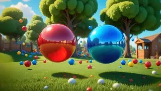 Four Bouncing Balls Say Hello | Counting Song for Kids | Fun Action Rhymes and Learning Songs