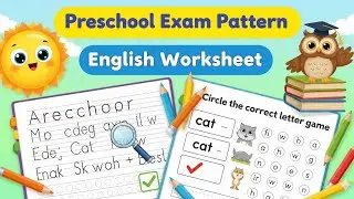  English exam pattern for nursery class | English worksheets for preschool