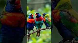 Nature&rsquo;s Chatroom: Three Birds, One Story 🌿🐦The Language of Wings: A Colorful Forest Conversation 🕊️