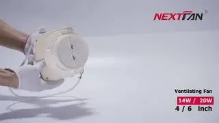 ４ inch 6 inch square duct fan with shutter