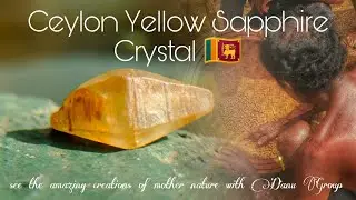 Ceylon Natural Sapphire Complete Crystal from Residual Gem deposit in city of gem Ratnapura