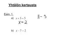1 a yht&auml;l&ouml;n kertaus