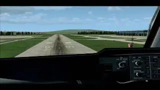 FS2004 - Cockpit landing MD11 at LSZH rwy 28