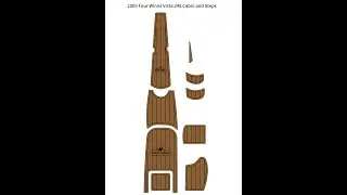 2005 Four Winns Vista 248 Cabin Steps Boat EVA Faux Foam Teak Deck Floor Pad Mat