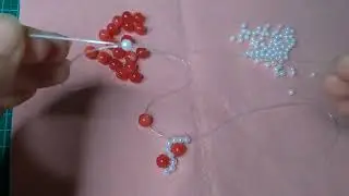 Pulseira Zig Zag com pérolas e miçanga
