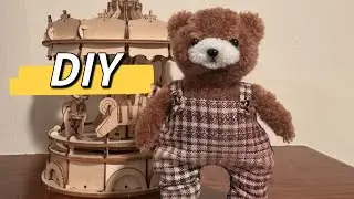 DIY Cute Bear out of Wool Pipe Cleaners #diytutorial #easycraft #pipecleanercrafts #bear