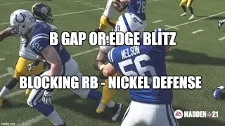 Madden 21 Glitches Cheats and Tips - B Gap or Edge Blitz - Nickel Defense