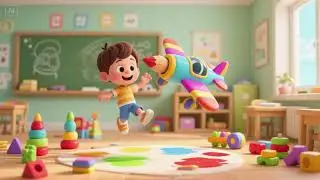 Paintbrush Plane to Play School | Nursery Rhymes & Kids Songs