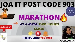 MARATHON CLASS / HPJOA(IT) / JOA(IT) CRASH COURSE / BASED ON PAPER PATTERN  / BY POOJA