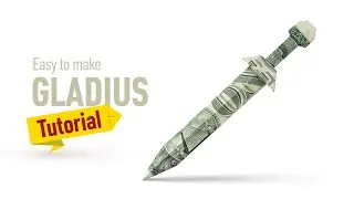 Dollar Origami Gladius. How to Make an Easy Dollar Origami Sword | DIY Dollar Origami Sword