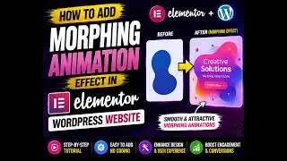 How to add morphing animation effect in elementor wordpress website