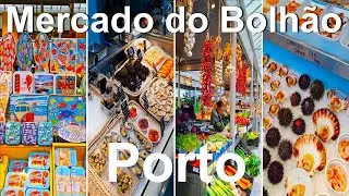 Mercado do Bolh&atilde;o, Porto / 4K Walking Tour / Food Market Experience