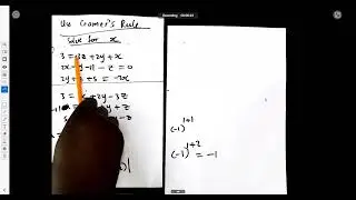 Lesson: Solving for 𝑥 Using Cramer’s Rule | Three Equations