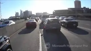 LA Traffic - Lane splitting in Hyperlapse Speed