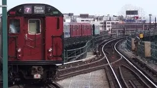 ᴴᴰ Train of Many Colors - Passes Queensboro Plaza and Switches to Astoria line (BMT Trackage)
