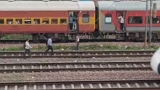 05219 Special train Danapur Anand Vihar Exp train passenger standup when Vande Bharat Express passes