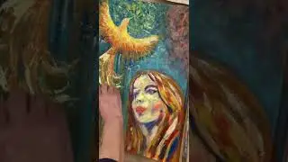 Using a palette knife technique 👩&zwj;🎨 #art #painting #semiabstract #artist  #shortsvideo #shorts