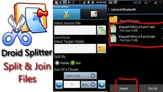 Split and join files right from your android