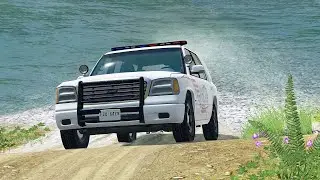 Cars vs Flowing River water - BeamNG Drive