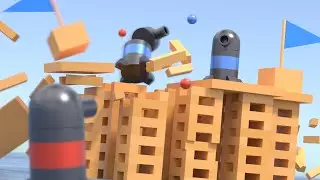 Plank Tower Physics Battles! (Blender Animation)