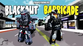 Aku Membuat BLACKOUT & BARRICADE Di Brookhaven W/codes | TRANSFORMERS - Roblox